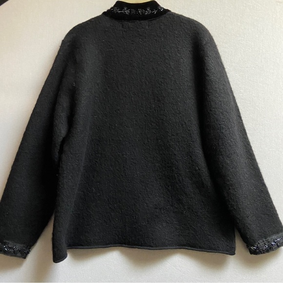 I.B Diffusion wool beaded long sleeve sweater cardigan Sz S - Picture 2 of 10
